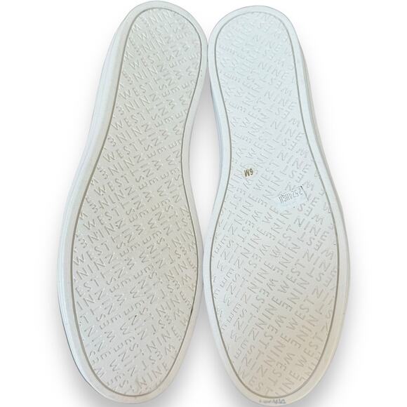 Nine West White Onyeka Floral Embroidery Bead Sequins Slip On Shoe for Women 6 - Picture 11 of 12